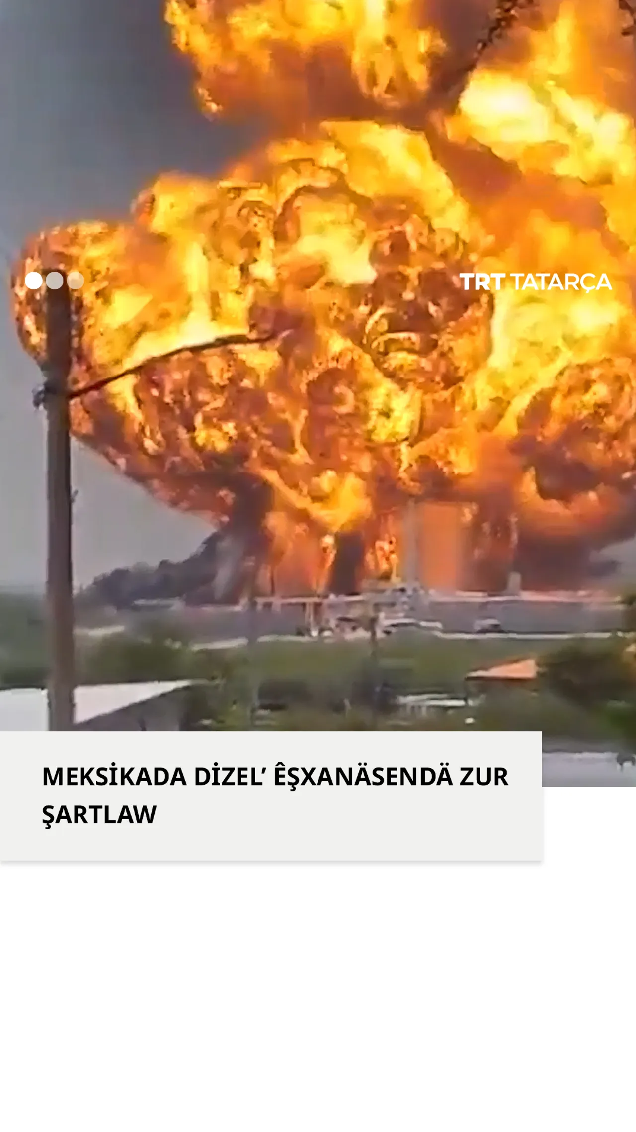 Meksikada dizel’ êşxanäsendä zur şartlaw häm yanğın